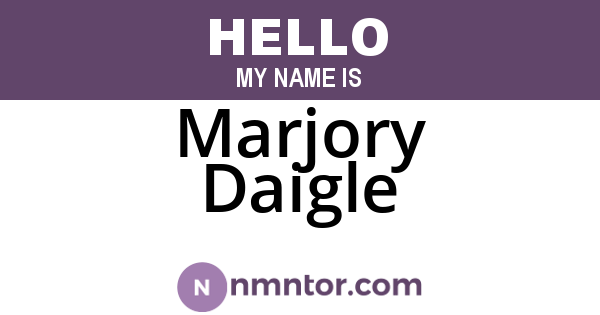 Marjory Daigle