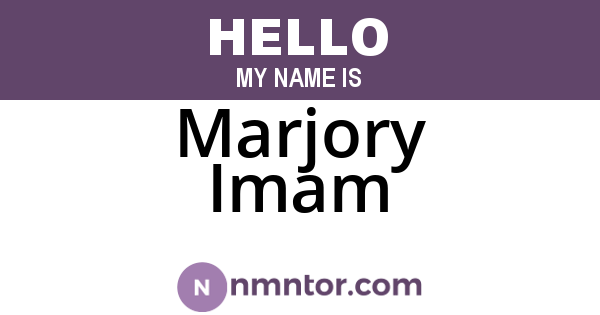 Marjory Imam