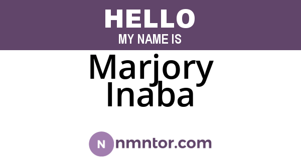 Marjory Inaba