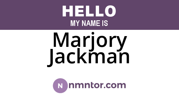 Marjory Jackman