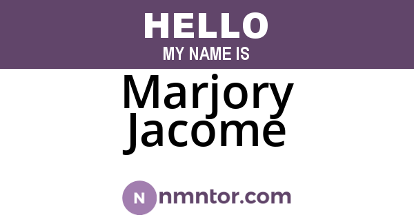 Marjory Jacome