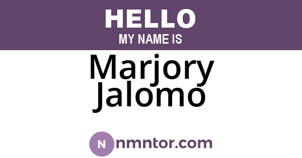 Marjory Jalomo