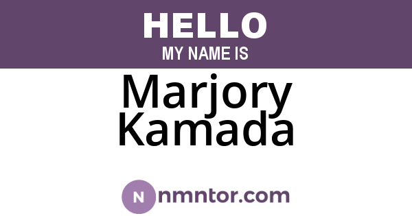 Marjory Kamada