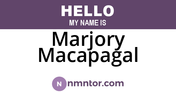 Marjory Macapagal