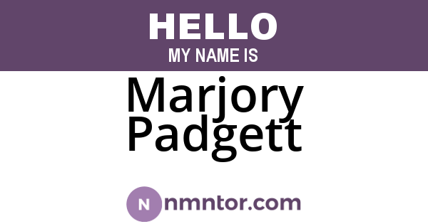 Marjory Padgett