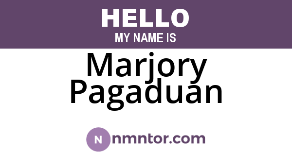 Marjory Pagaduan