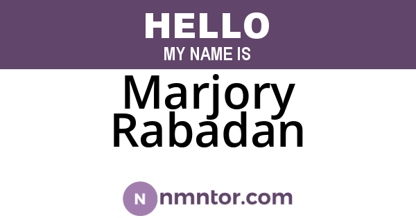 Marjory Rabadan