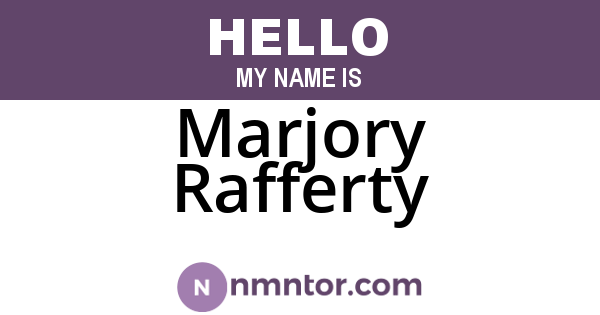 Marjory Rafferty