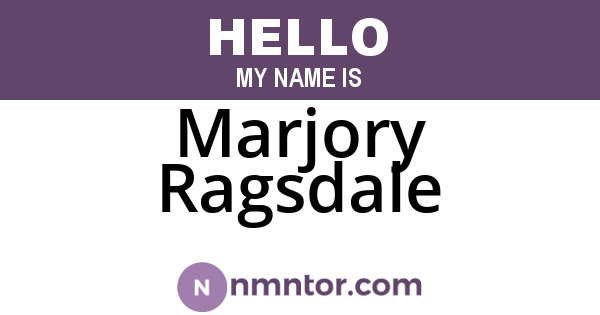 Marjory Ragsdale