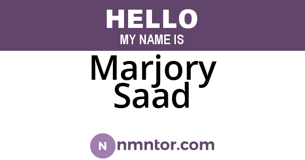 Marjory Saad