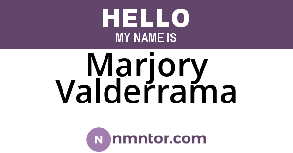Marjory Valderrama