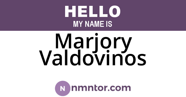 Marjory Valdovinos