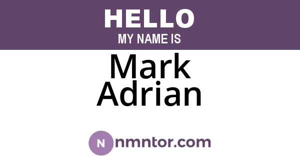 Mark Adrian