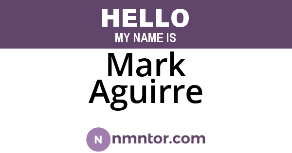 Mark Aguirre