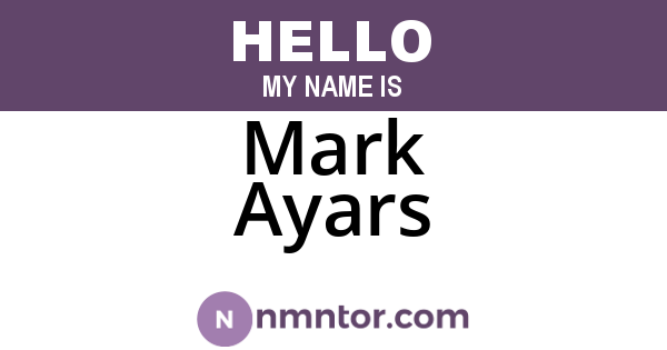Mark Ayars