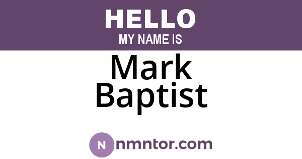 Mark Baptist