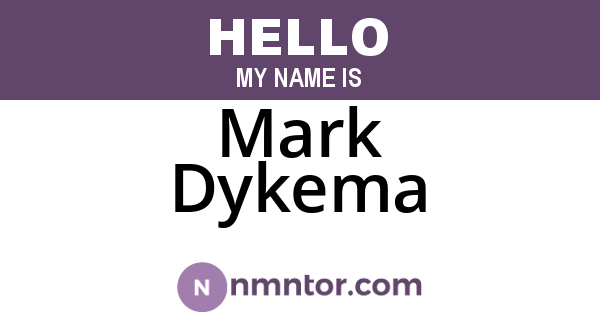 Mark Dykema