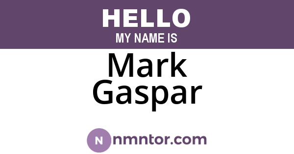 Mark Gaspar