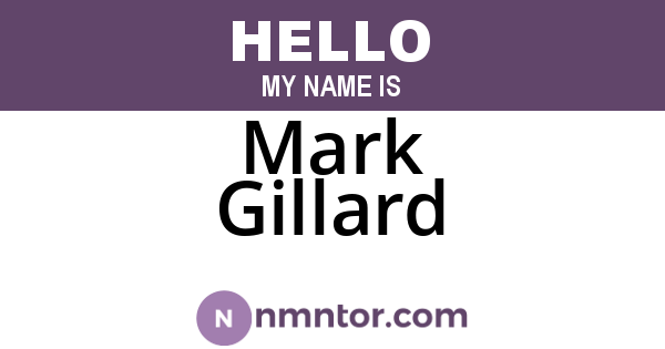 Mark Gillard