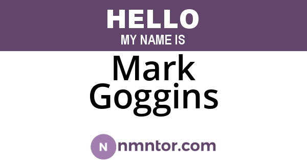 Mark Goggins