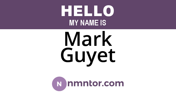 Mark Guyet