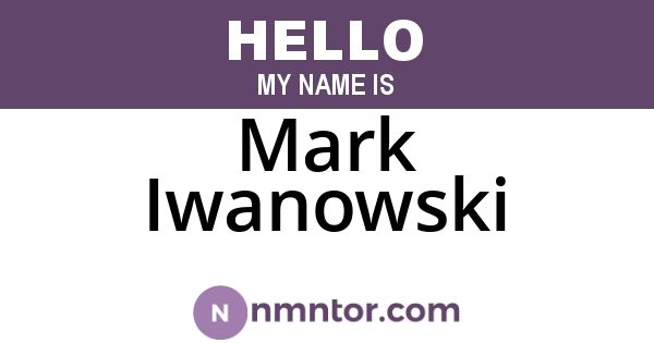 Mark Iwanowski
