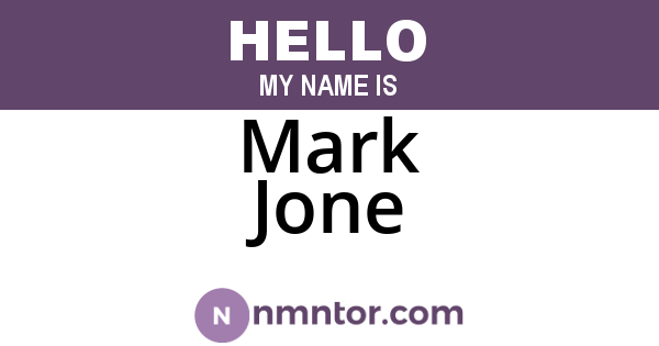 Mark Jone