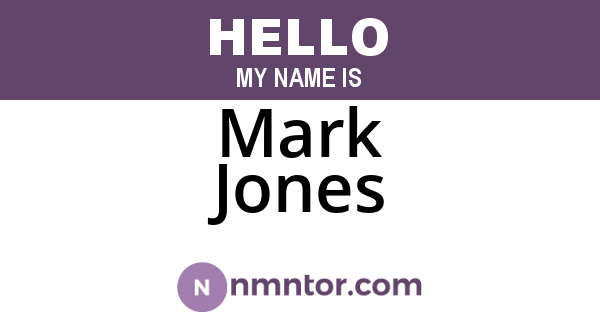 Mark Jones