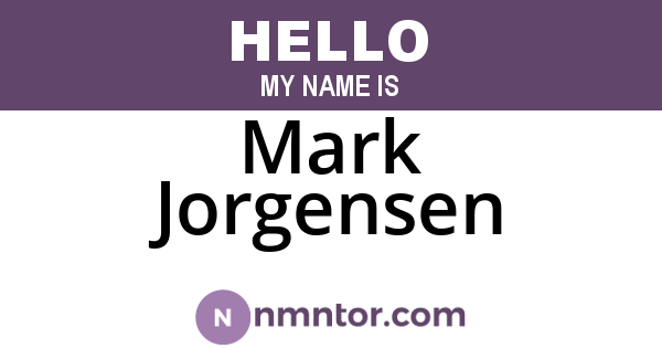 Mark Jorgensen