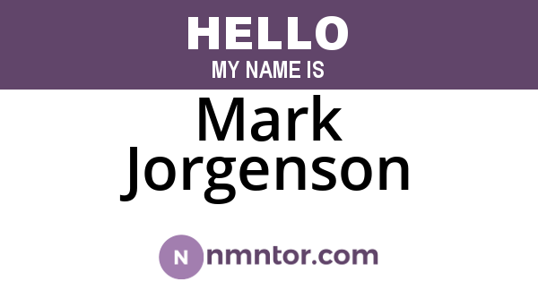 Mark Jorgenson
