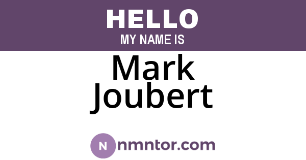 Mark Joubert