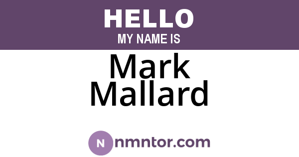 Mark Mallard