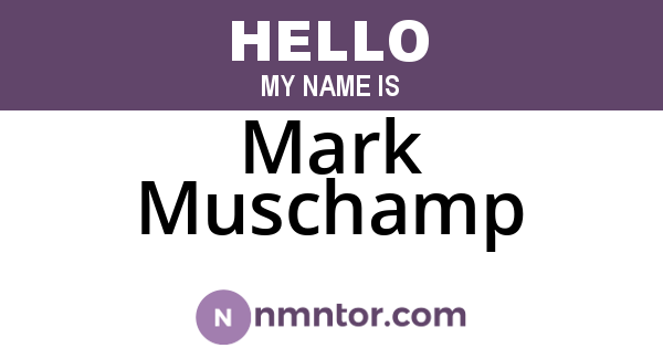 Mark Muschamp