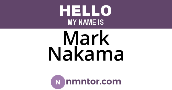 Mark Nakama