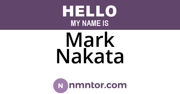 Mark Nakata