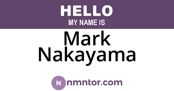 Mark Nakayama