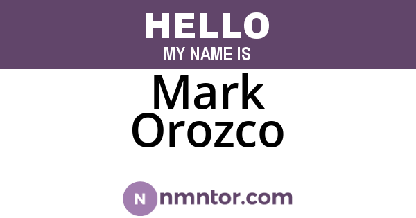 Mark Orozco