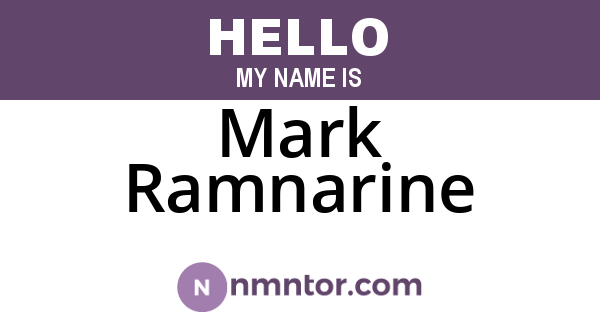 Mark Ramnarine