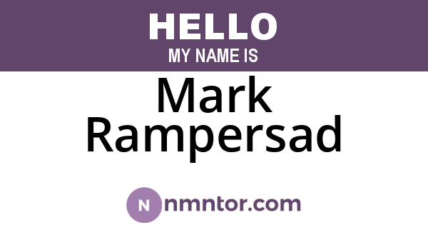 Mark Rampersad