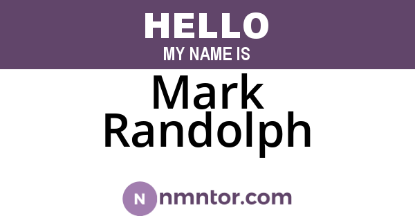 Mark Randolph