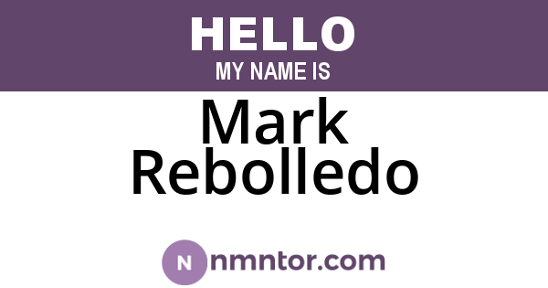 Mark Rebolledo
