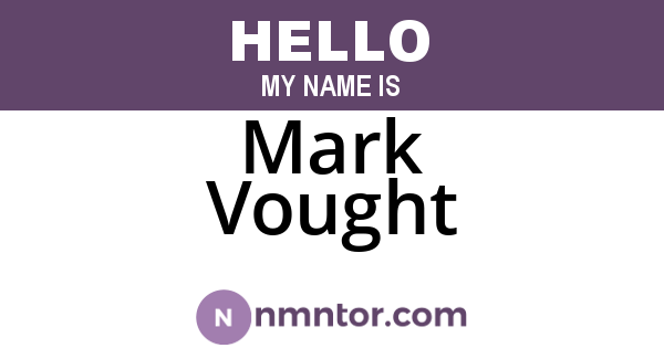 Mark Vought