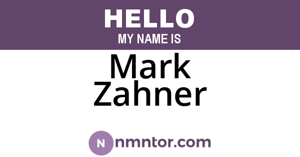 Mark Zahner