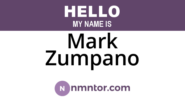 Mark Zumpano