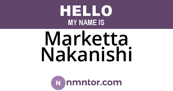 Marketta Nakanishi