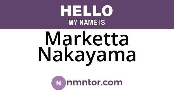 Marketta Nakayama
