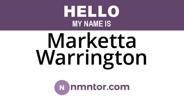 Marketta Warrington