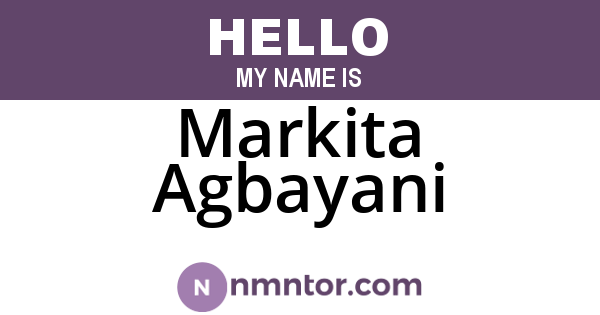 Markita Agbayani