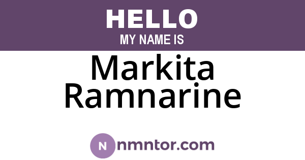 Markita Ramnarine