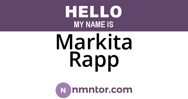 Markita Rapp